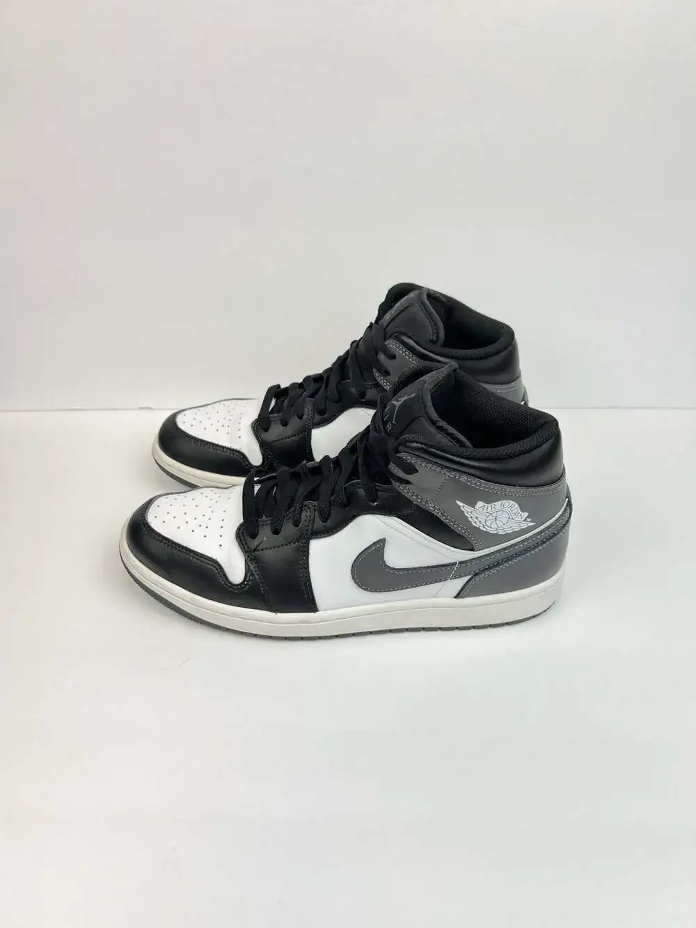 Nike Air Jordan 1 Mid 'Iron Grey' Black White Basketball Sneakers (DQ8426-001)